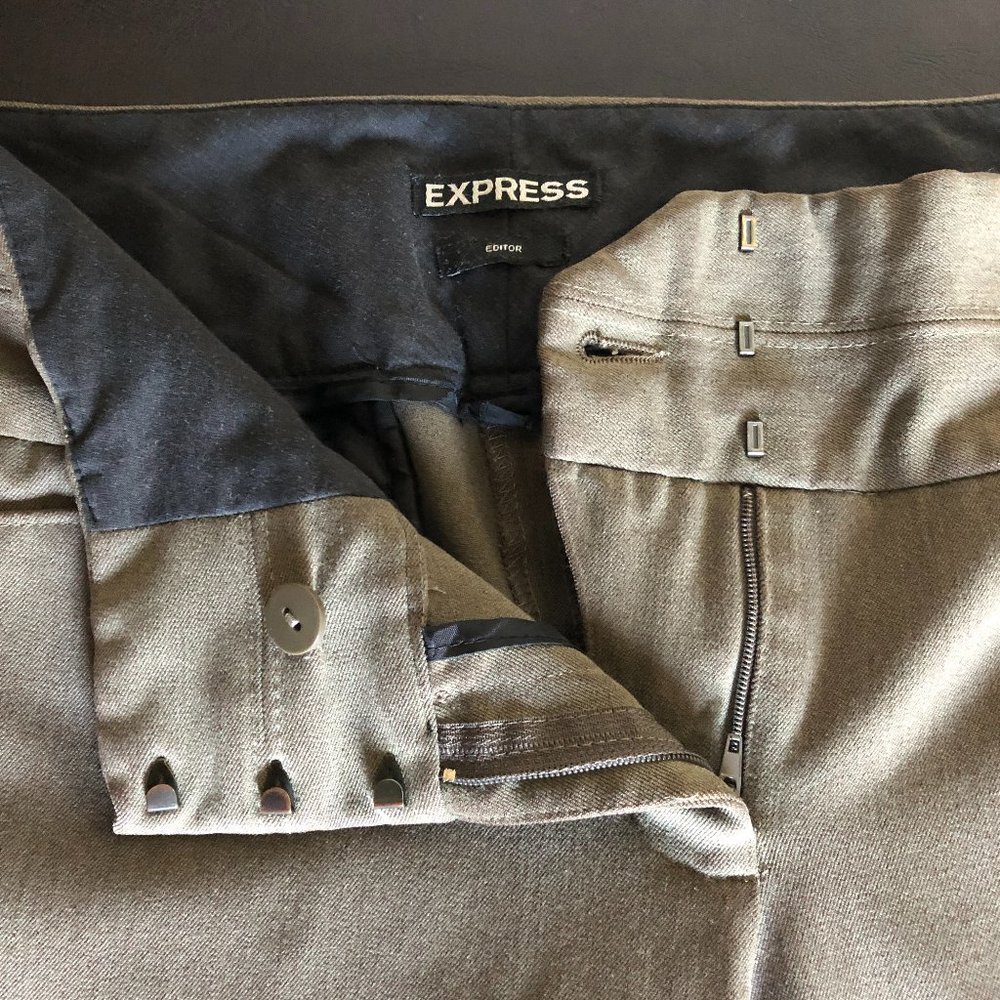 Express Editor Wide Leg Pant in Taupe